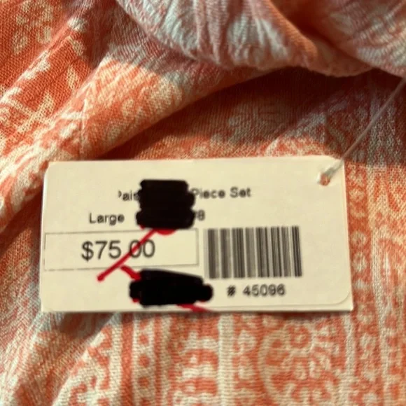 93. Blue B Collection Bandeau and Skirt in Paisley Print - Picture 9 of 11